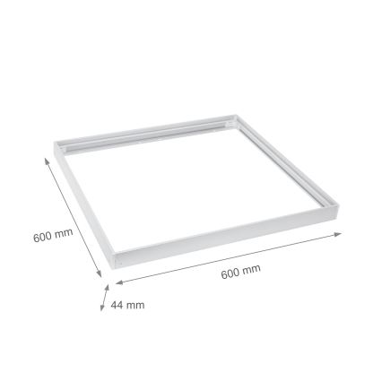 Metalramme til installation af LED-paneler 600x600 mm hvid