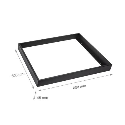 Metalramme til installation af LED-paneler 600x600 mm sort