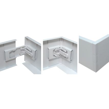 Metalramme til montering af STELLA LED-paneler 120x30 cm, hvid