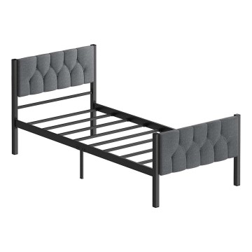 Metalseng KAROM 90x200 cm, grå, maks. belastning 120 kg