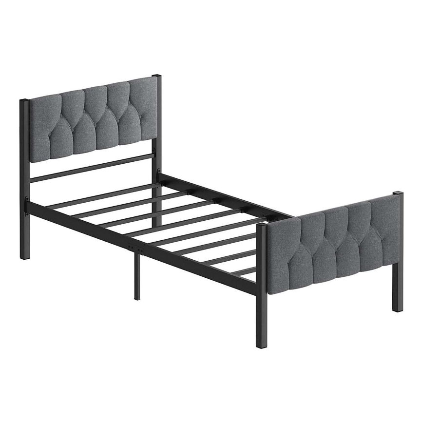 Metalseng KAROM 90x200 cm, grå, maks. belastning 120 kg