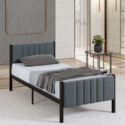 Metalseng LUNOR 90x200 cm, antracit, maks. belastning 120 kg