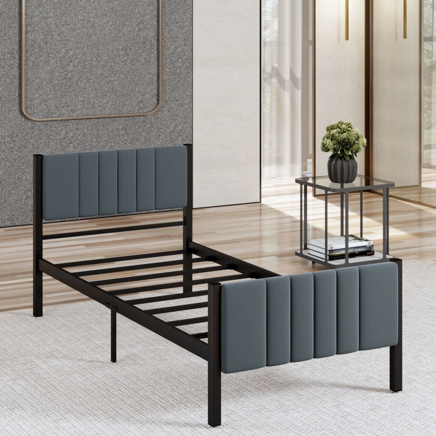 Metalseng LUNOR 90x200 cm, antracit, maks. belastning 120 kg