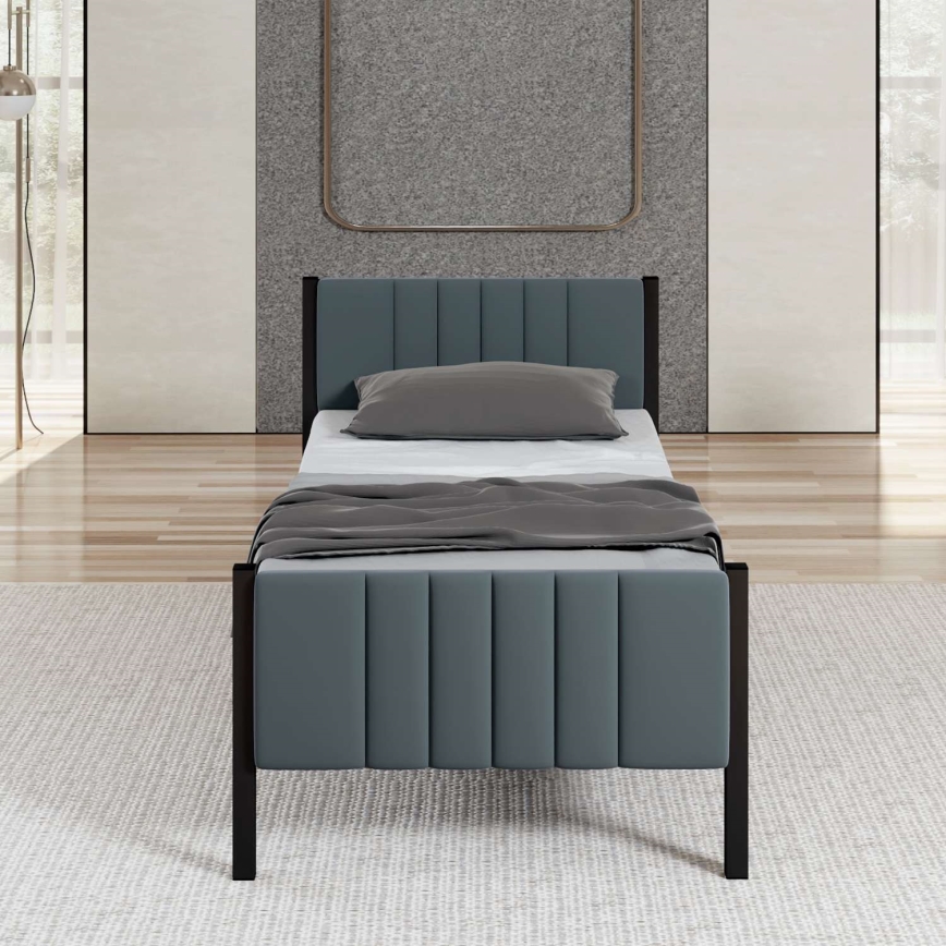 Metalseng LUNOR 90x200 cm, antracit, maks. belastning 120 kg
