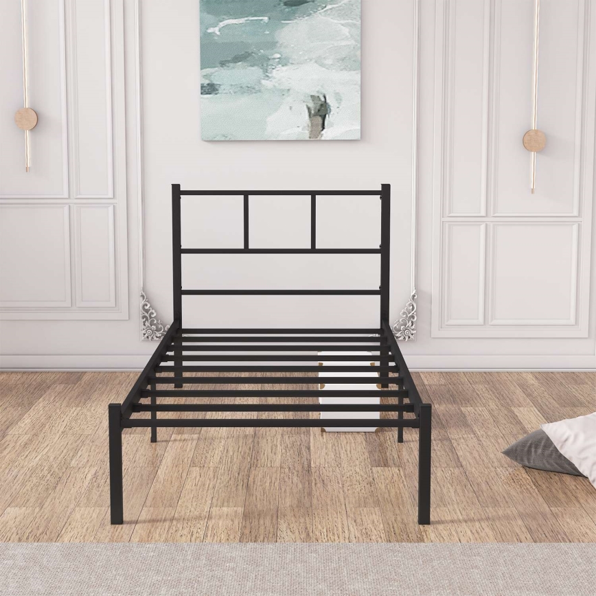 Metalseng ROVAN 90 x 200 cm, sort, maks. belastning 120 kg