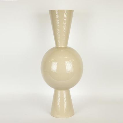 Metalvase 60x25 cm beige