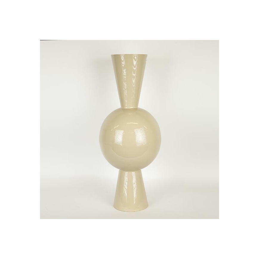 Metalvase 60x25 cm beige