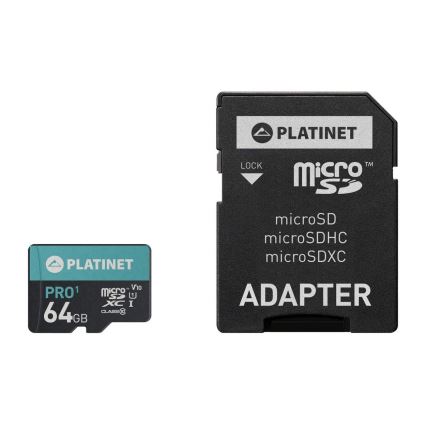 MicroSDXC 64GB U1 Pro 70MB/s + SD-adapter