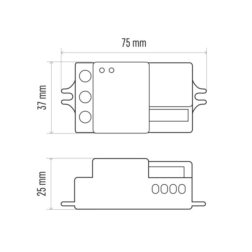Mikrobølgeovn bevægelsessensor MW B 360 ° 1200W / 230V hvid