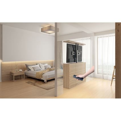 MK FLORIA MKF-19DM648 - Gulvstativ til TV 37-65 sort SCHUKO + fjernbetjening