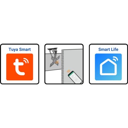 MK FLORIA MKF-20DM444 - Smart loft holder til TV 55" sort Wi-Fi TUYA + fjernbetjening