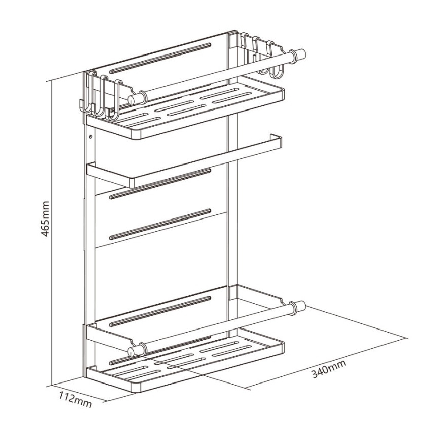 MK FLORIA MKF-21MG01W - Magnetisk organizer  46,5x34 cm hvid