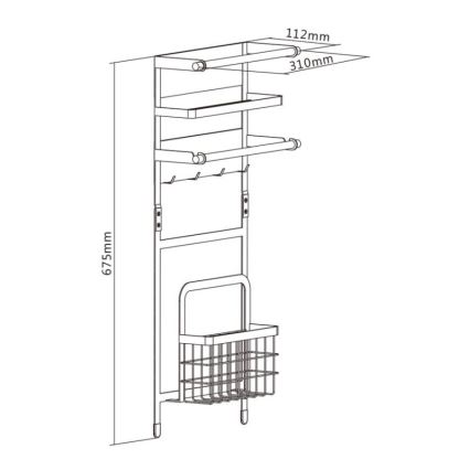 MK FLORIA MKF-21MG02W - Magnetisk organizer 67,5x31 cm hvid