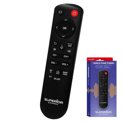 MK FLORIA Superior Samsung Voice - Erstatningsfjernbetjening til Samsung-tv 2xAAA