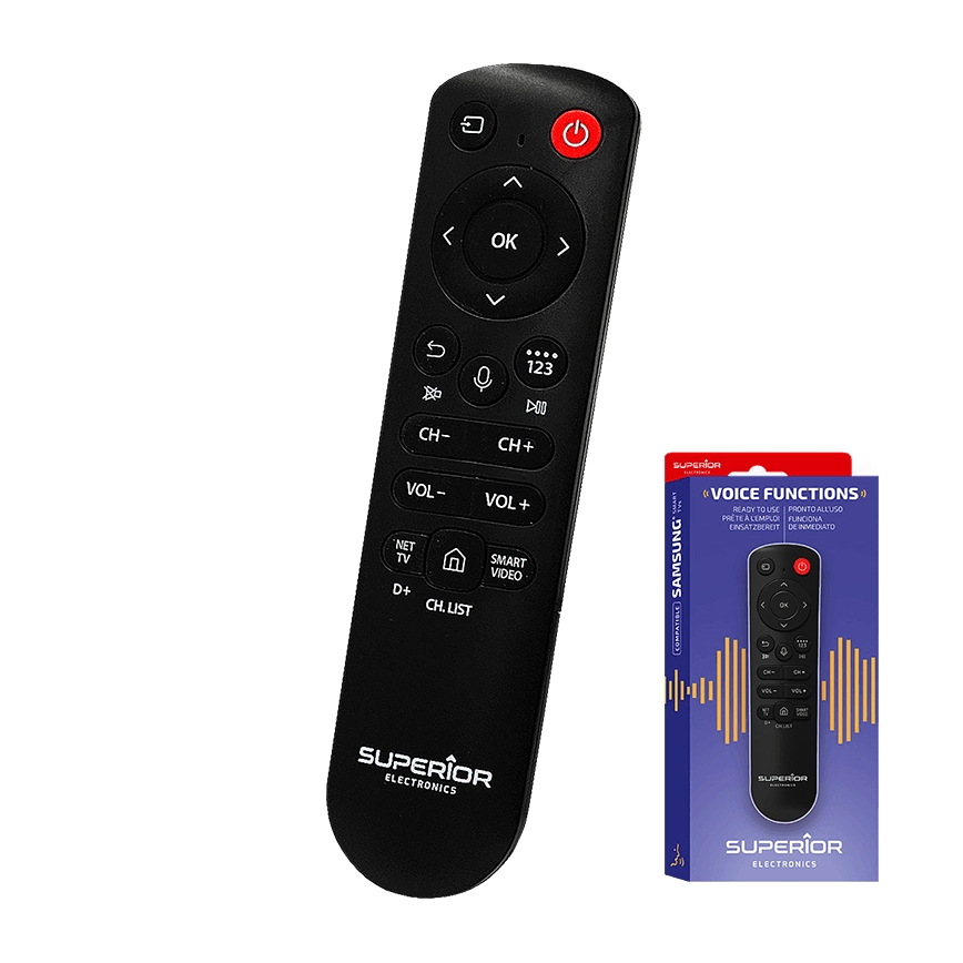 MK FLORIA Superior Samsung Voice - Erstatningsfjernbetjening til Samsung-tv 2xAAA