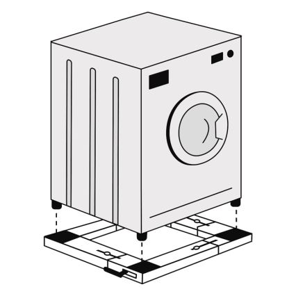 MK FLORIA Superior Wheel Wash - Vibrationsdæmpende underlag til vaskemaskine 68 x 68 cm