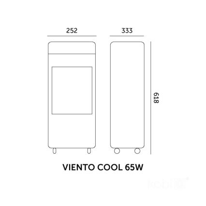 Mobil luftkøler VIENTO COOL 65W/230V hvid + fjernbetjening