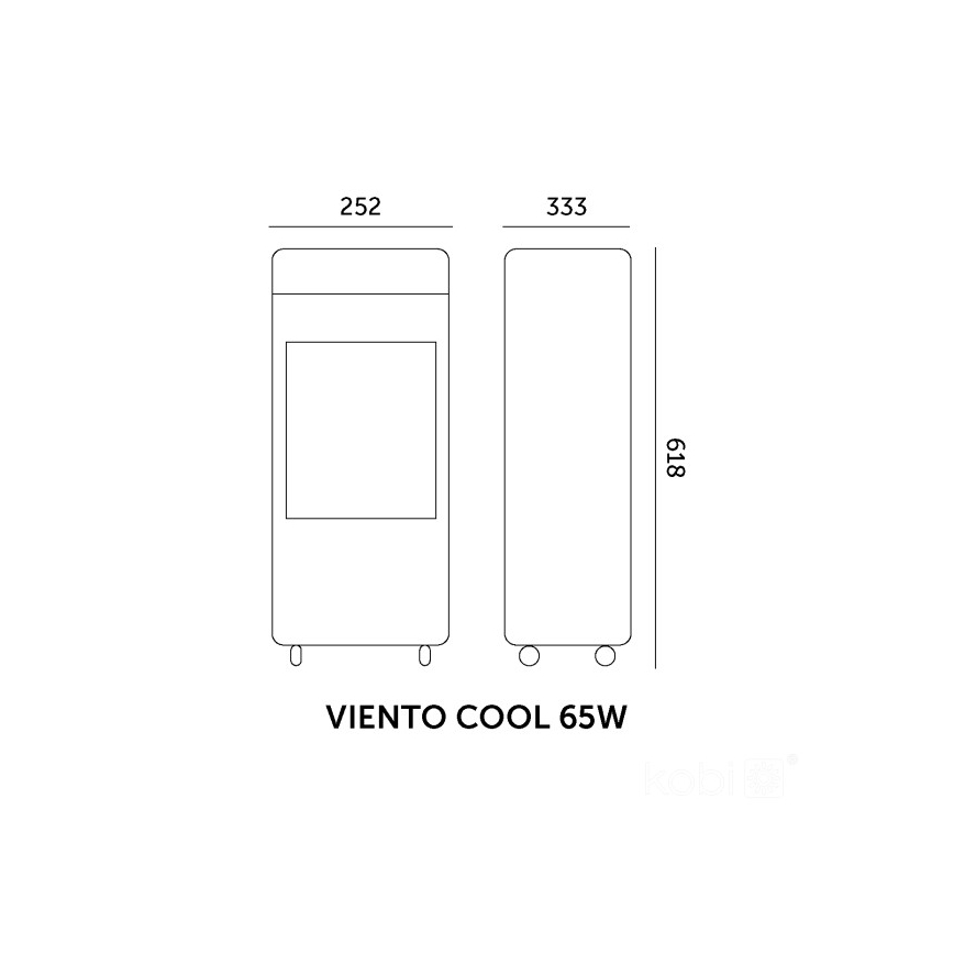 Mobil luftkøler VIENTO COOL 65W/230V hvid + fjernbetjening