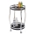 Mobilt barbord BAR 71x42 cm skinnende krom/sort