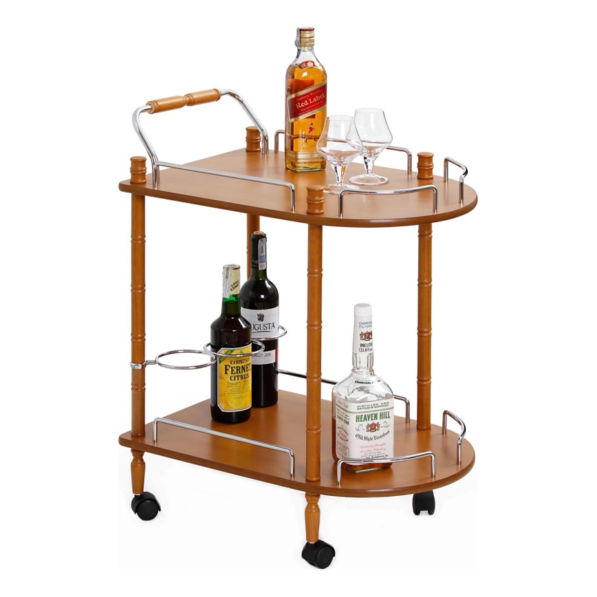 Mobilt barbord BAR 75x60 cm brun