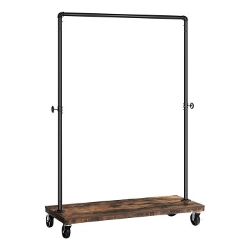 Mobilt fritstående tøjstativ LINEA brun/sort
