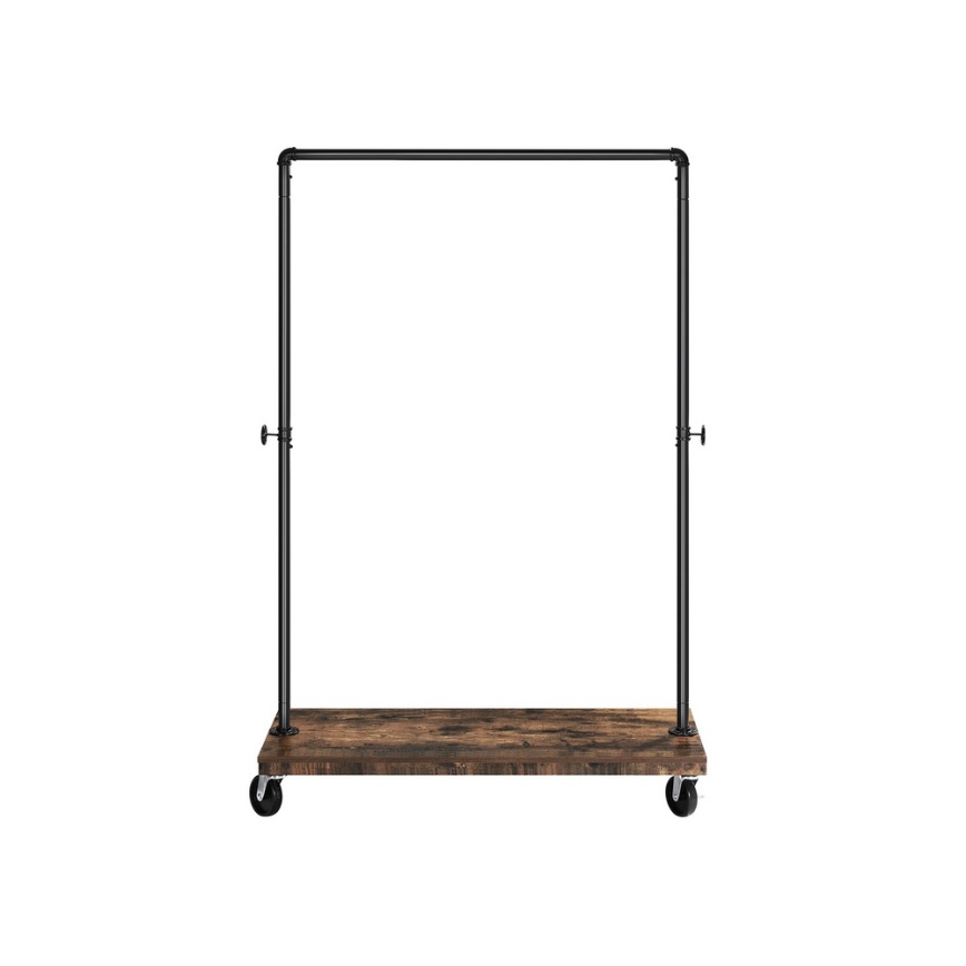 Mobilt fritstående tøjstativ LINEA brun/sort