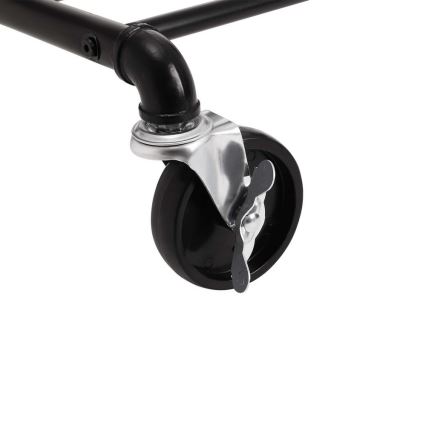 Mobilt fritstående tøjstativ LINEA, sort