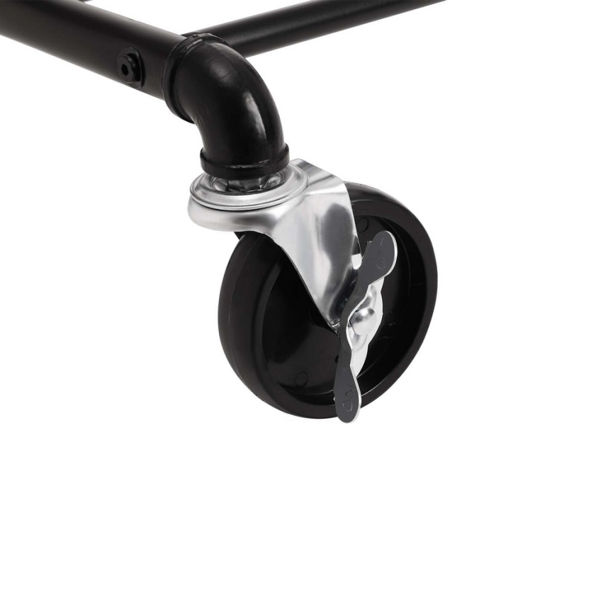 Mobilt fritstående tøjstativ LINEA, sort