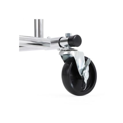 Mobilt fritstående tøjstativ LINEA, sølv