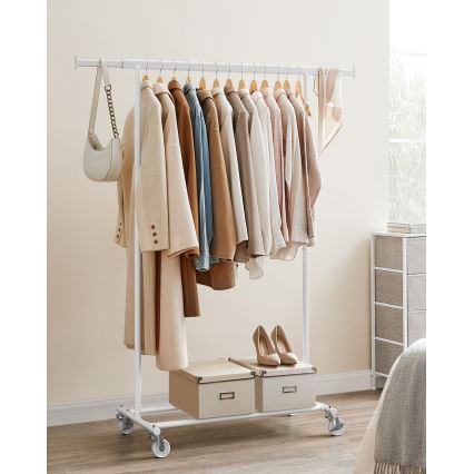 Mobilt garderobestativ LINEA hvid
