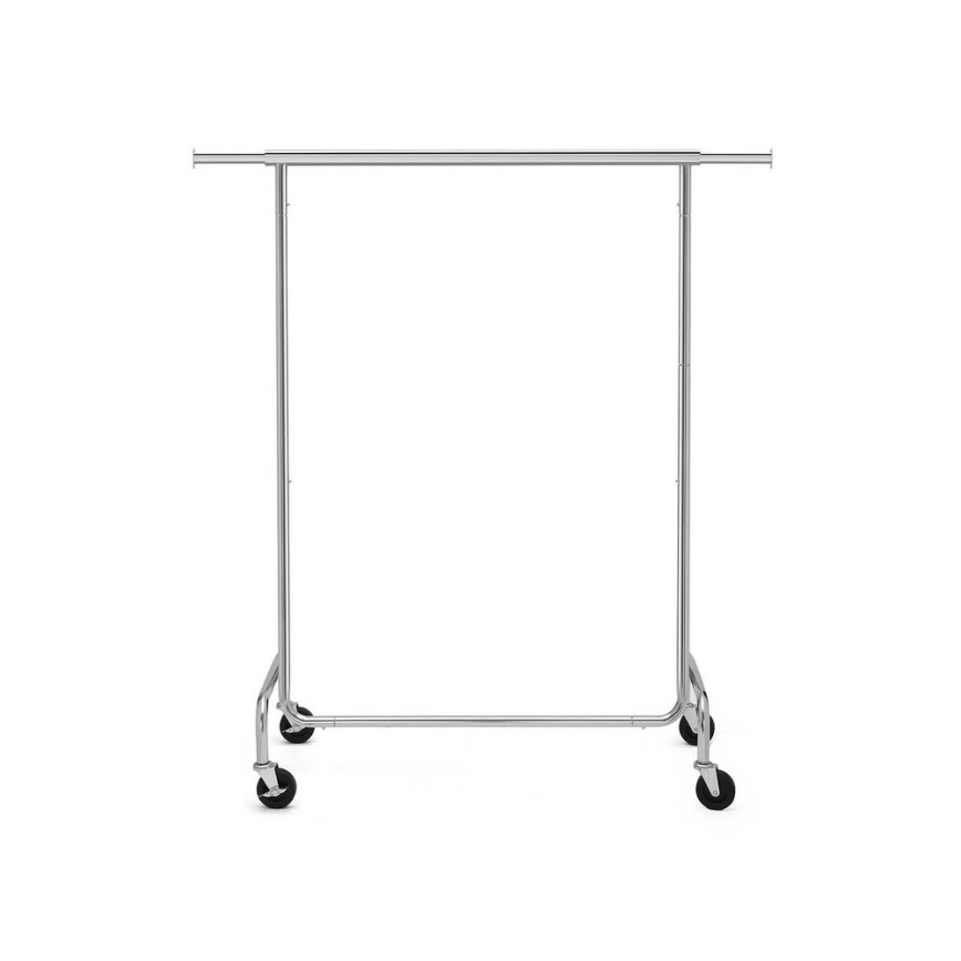 Mobilt gulvstående tøjstativ JEAN 110/150x160x45 cm sølv