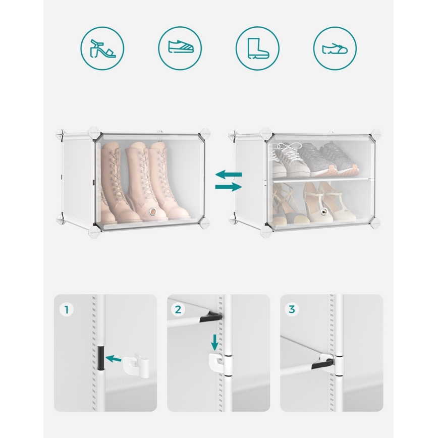 Modulopbygget reol med opbevaringsrum BOXIFY hvid