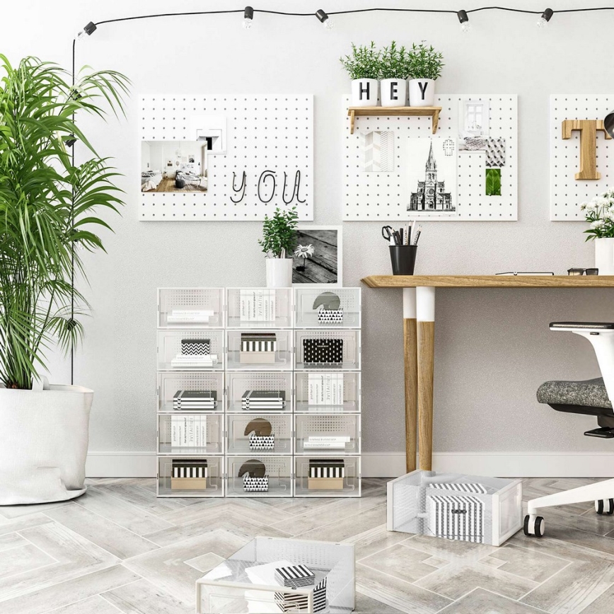 Modulopbygget reol med opbevaringsrum BOXIFY i hvid