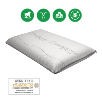 Monarch - Ortopædisk pude med hukommelsesskum RIMINI 40x70 cm Silver Medicott