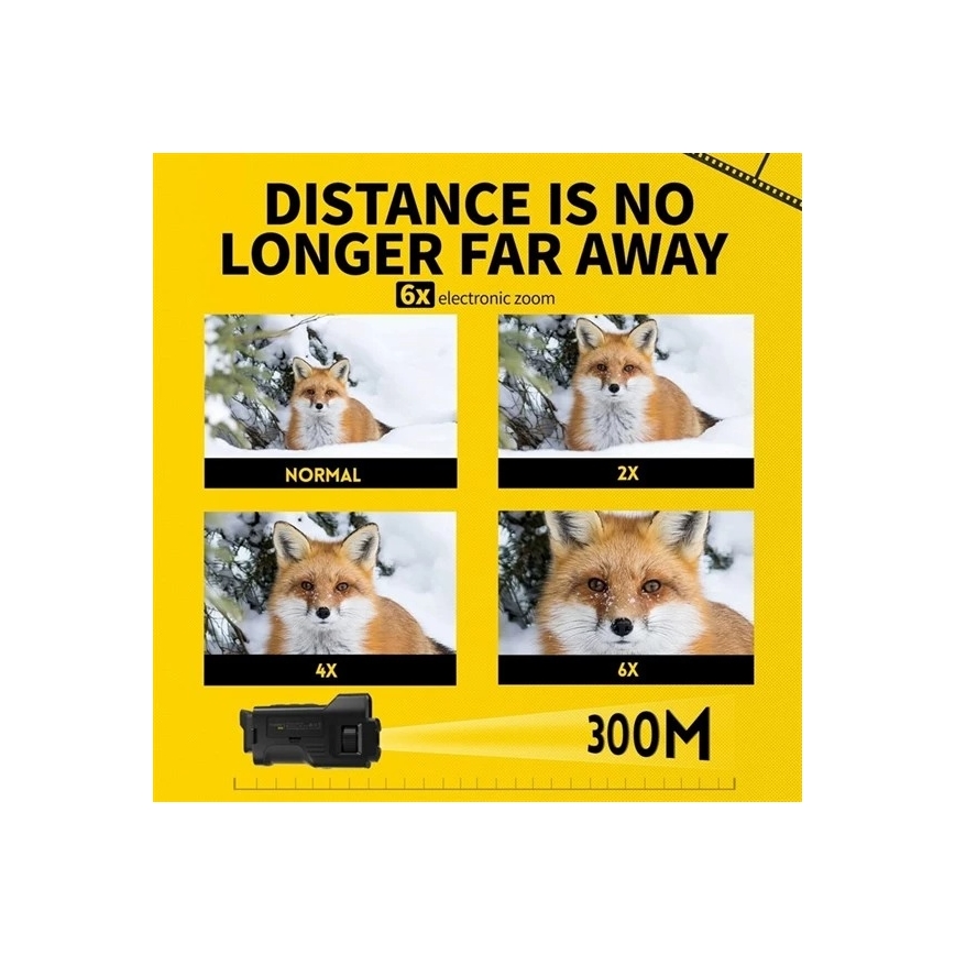 Monokulær natkikkert 6x25 2000 mAh