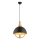MONZA hængelampe 1xE27/40W/230V Ø 30 cm sort/guld