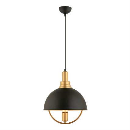 MONZA hængelampe 1xE27/40W/230V Ø 30 cm sort/guld