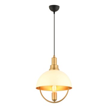 MONZA pendel 1xE27/40W/230V diameter 30 cm creme/guld