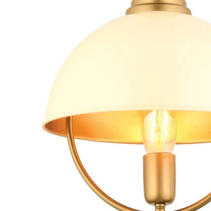 MONZA pendel 1xE27/40W/230V diameter 30 cm creme/guld