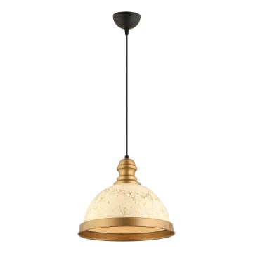 MONZA pendel lampe 1xE27/40W/230V, diameter 29 cm, creme/bronze