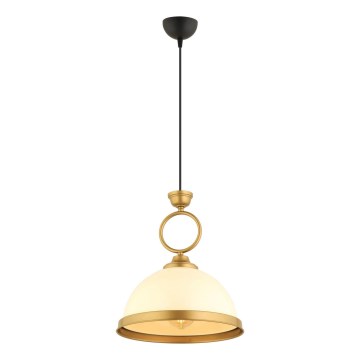 MONZA pendellampe 1xE27/40W/230V Ø 26 cm creme/bronze
