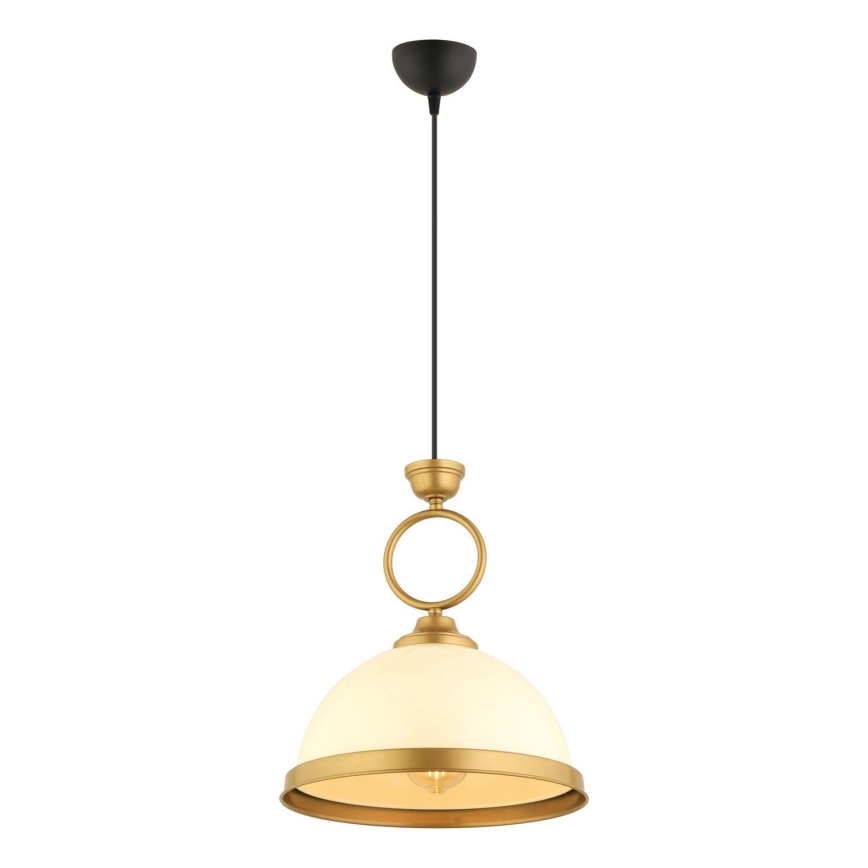 MONZA pendellampe 1xE27/40W/230V Ø 26 cm creme/bronze