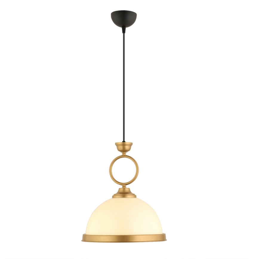 MONZA pendellampe 1xE27/40W/230V Ø 26 cm creme/bronze