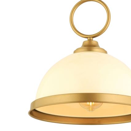 MONZA pendellampe 1xE27/40W/230V Ø 26 cm creme/bronze