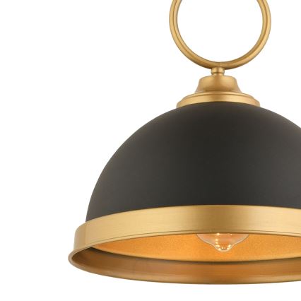 MONZA pendellampe 1xE27/40W/230V Ø 30 cm sort/bronze