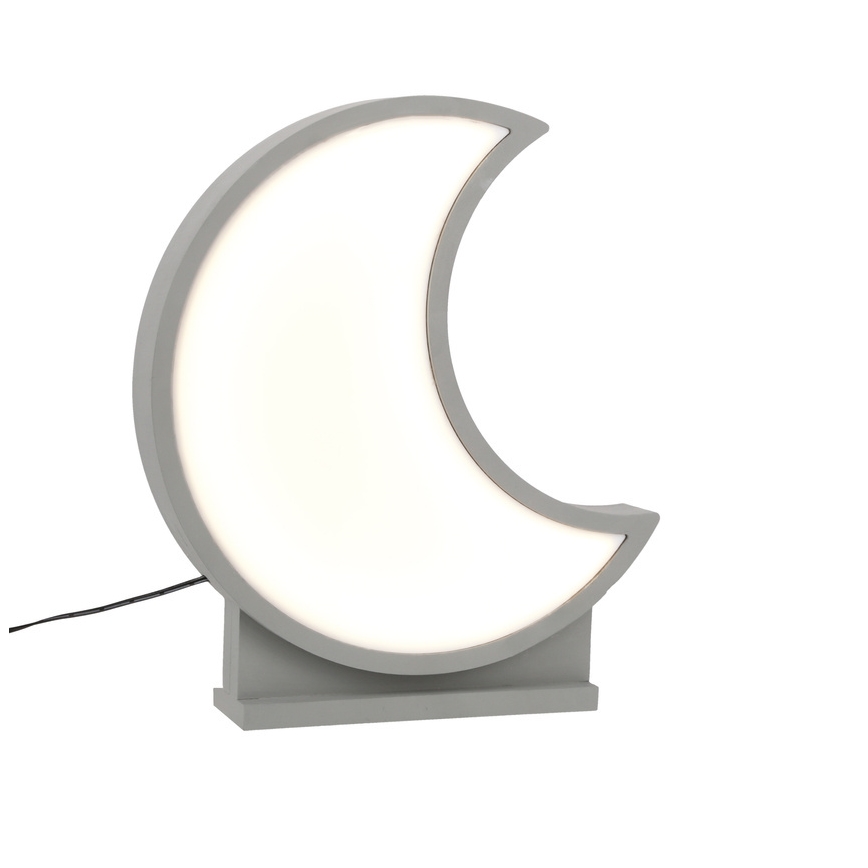 MOON LED/12W/230V grå LED bordlampe til børn