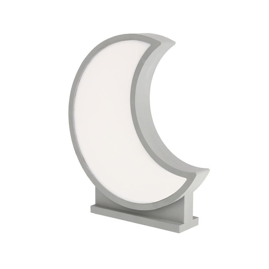 MOON LED/12W/230V grå LED bordlampe til børn