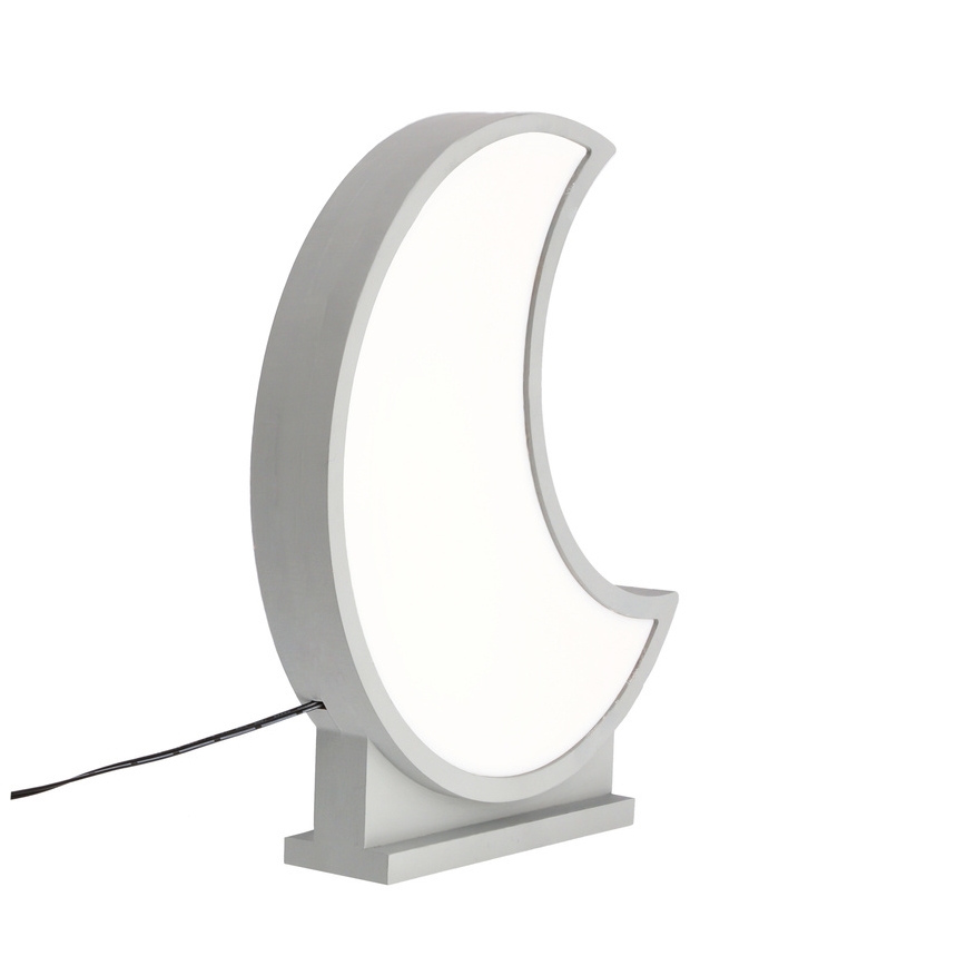 MOON LED/12W/230V grå LED bordlampe til børn