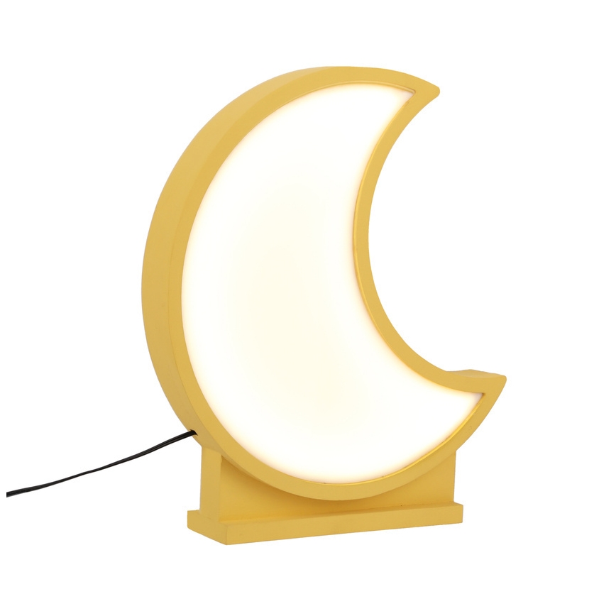 MOON LED/12W/230V gul LED bordlampe til børn