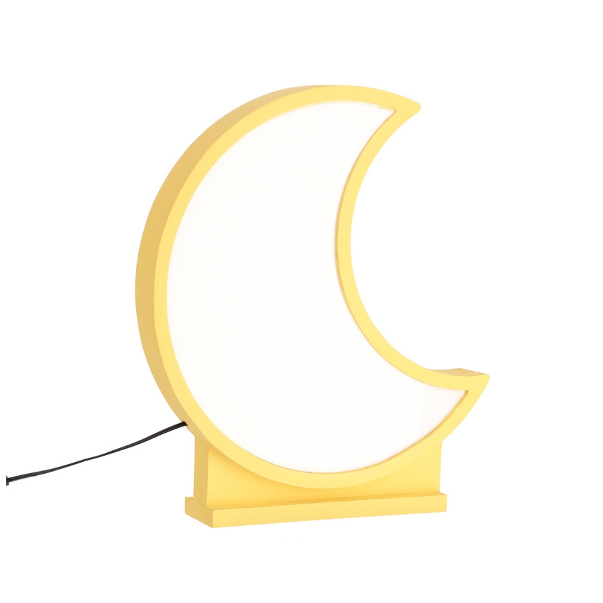 MOON LED/12W/230V gul LED bordlampe til børn